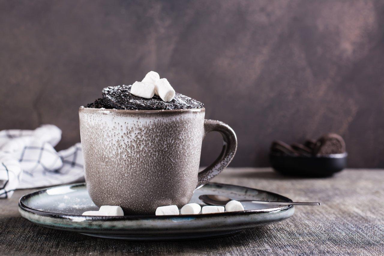 Un moelleux mug cake au chocolat, parfait pour un petit-déjeuner express et gourmand.